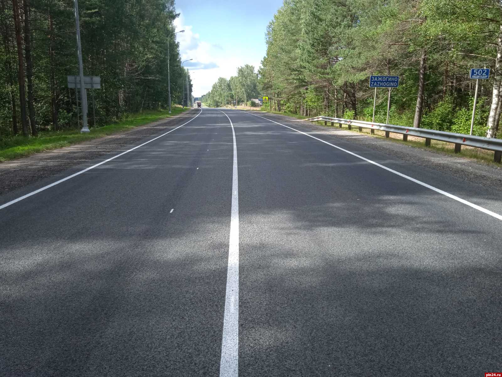 Ремонт участков трасс Р-56 и М-9 «Балтия» в Псковской области завершили раньше срока