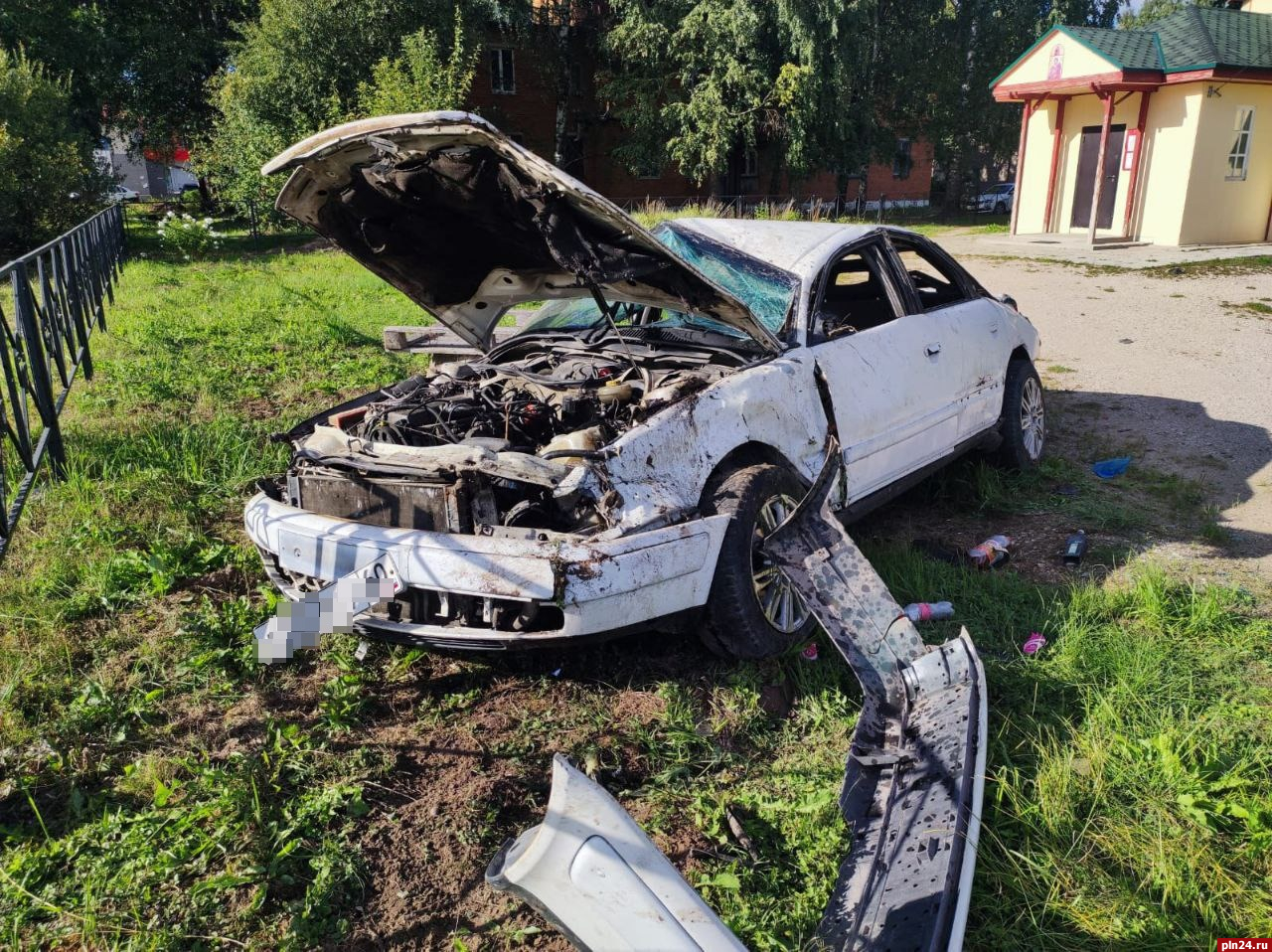 Мужчина разбился насмерть за рулем автомобиля в Псковском районе