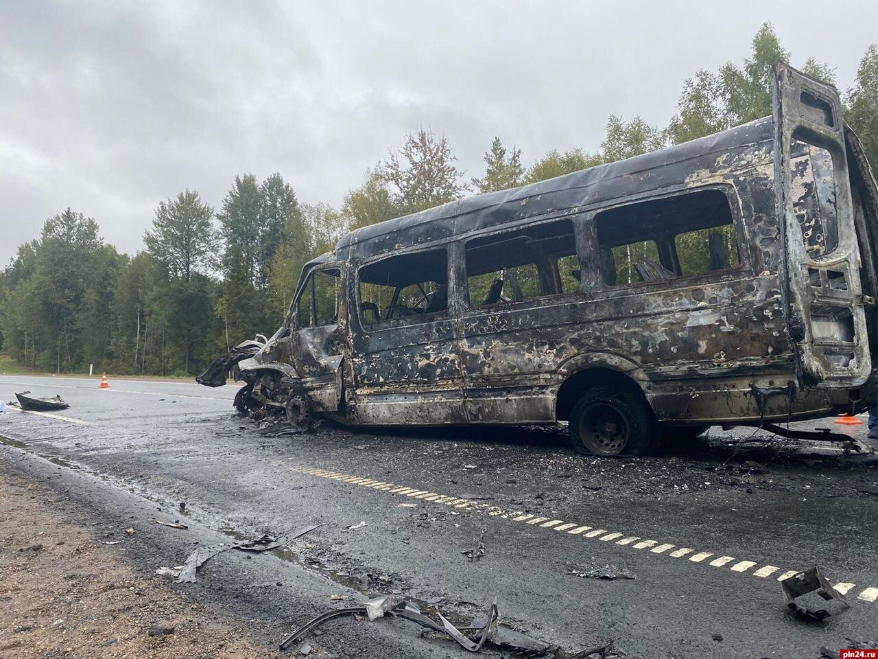 Шесть пассажиров микроавтобуса пострадали в результате смертельного ДТП в Опочецком районе