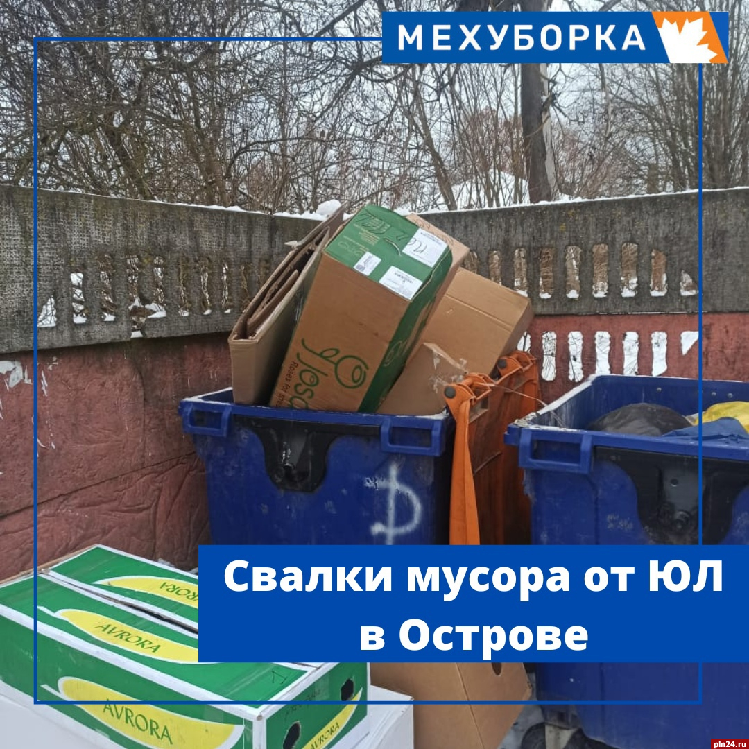 Отходы от предпринимательской деятельности заполнили контейнерную площадку общего пользования в Острове