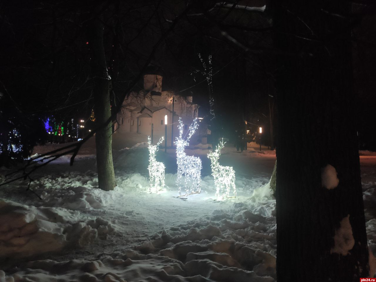 Новогодние инсталляции установили в Детском парке в Пскове. ФОТО