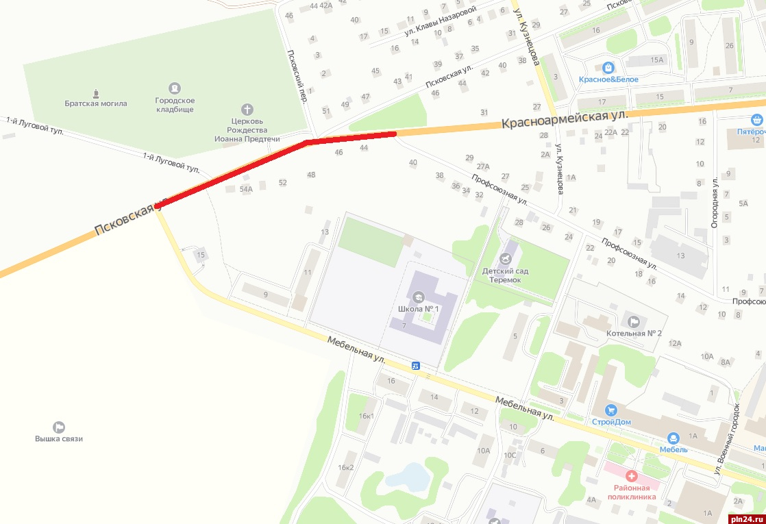 Федеральную дорогу Р-56 в Псковской области временно перекроют 9 мая
