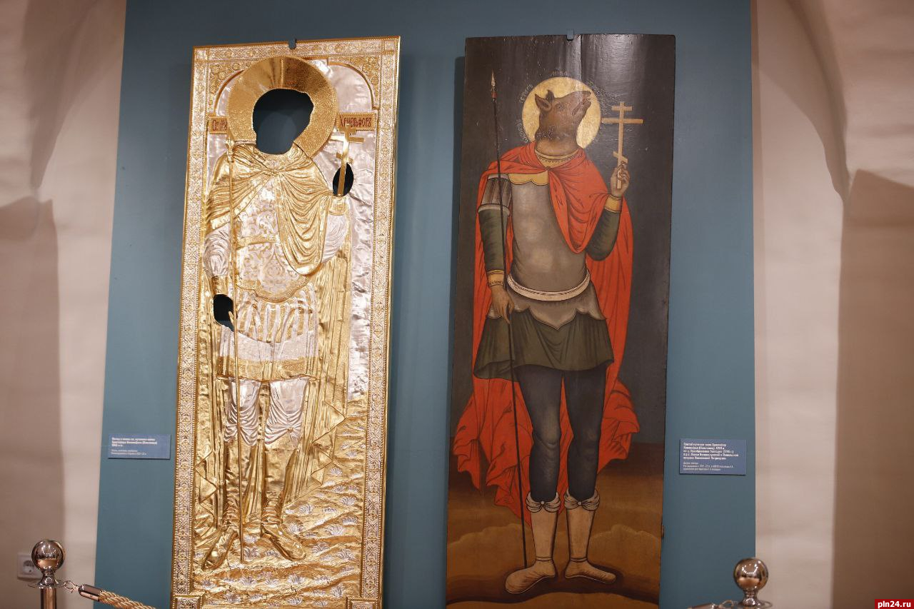 Третью икону святого с головой пса представили в Пскове. ФОТО