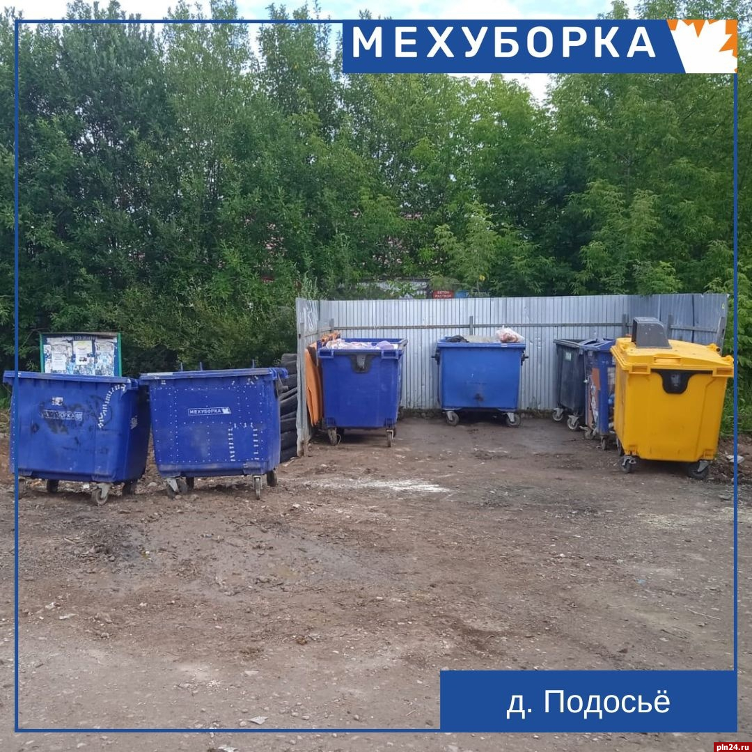 Дополнительные контейнеры для ТКО поставили в псковской деревне Подосьё
