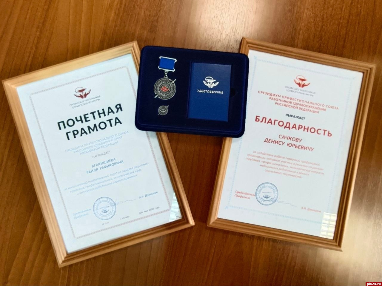 Три псковских врача получили награды от Профсоюза работников здравоохранения РФ