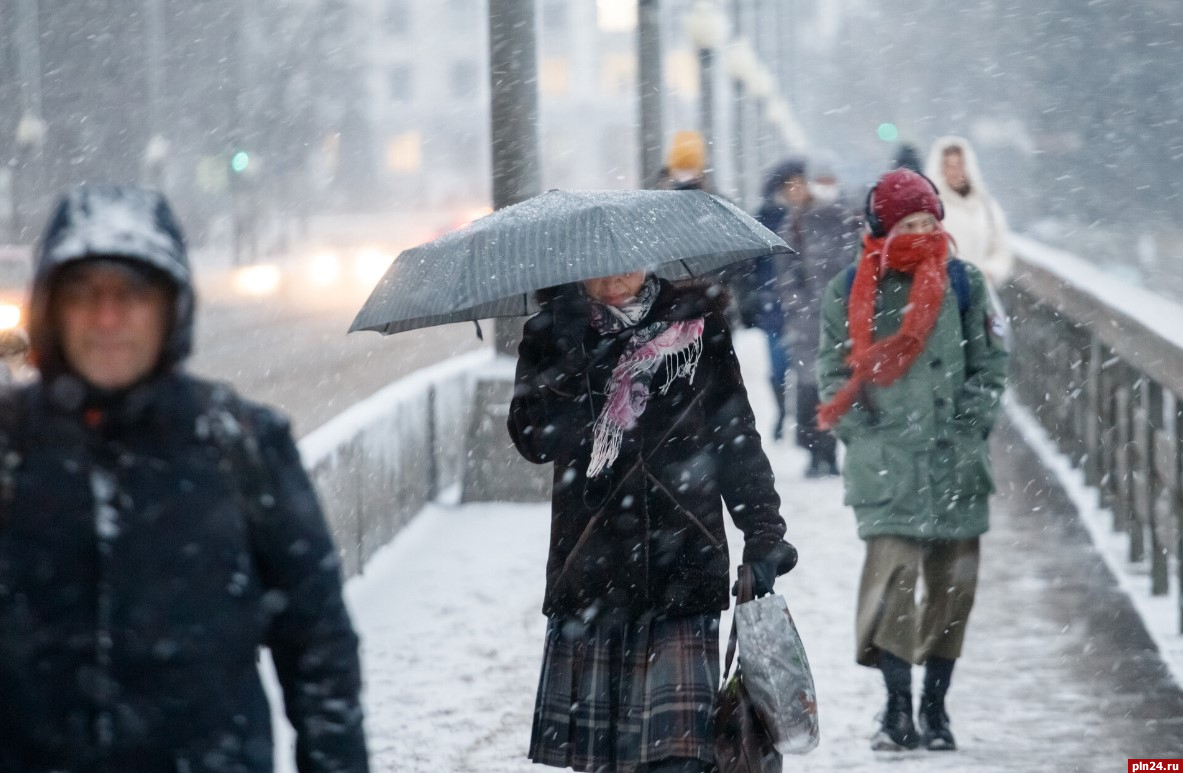 Сильный снег в Псковской области продолжится ночью