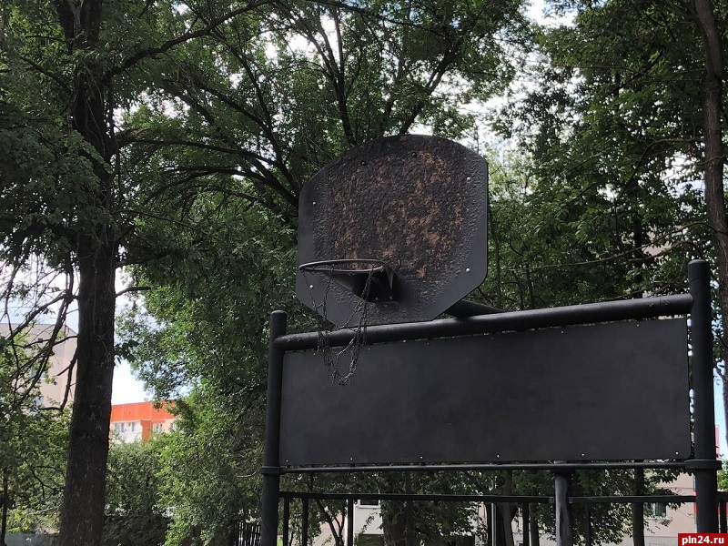Суд рассмотрит уголовное дело о поджоге баскетбольной площадки в псковском парке имени Гагарина