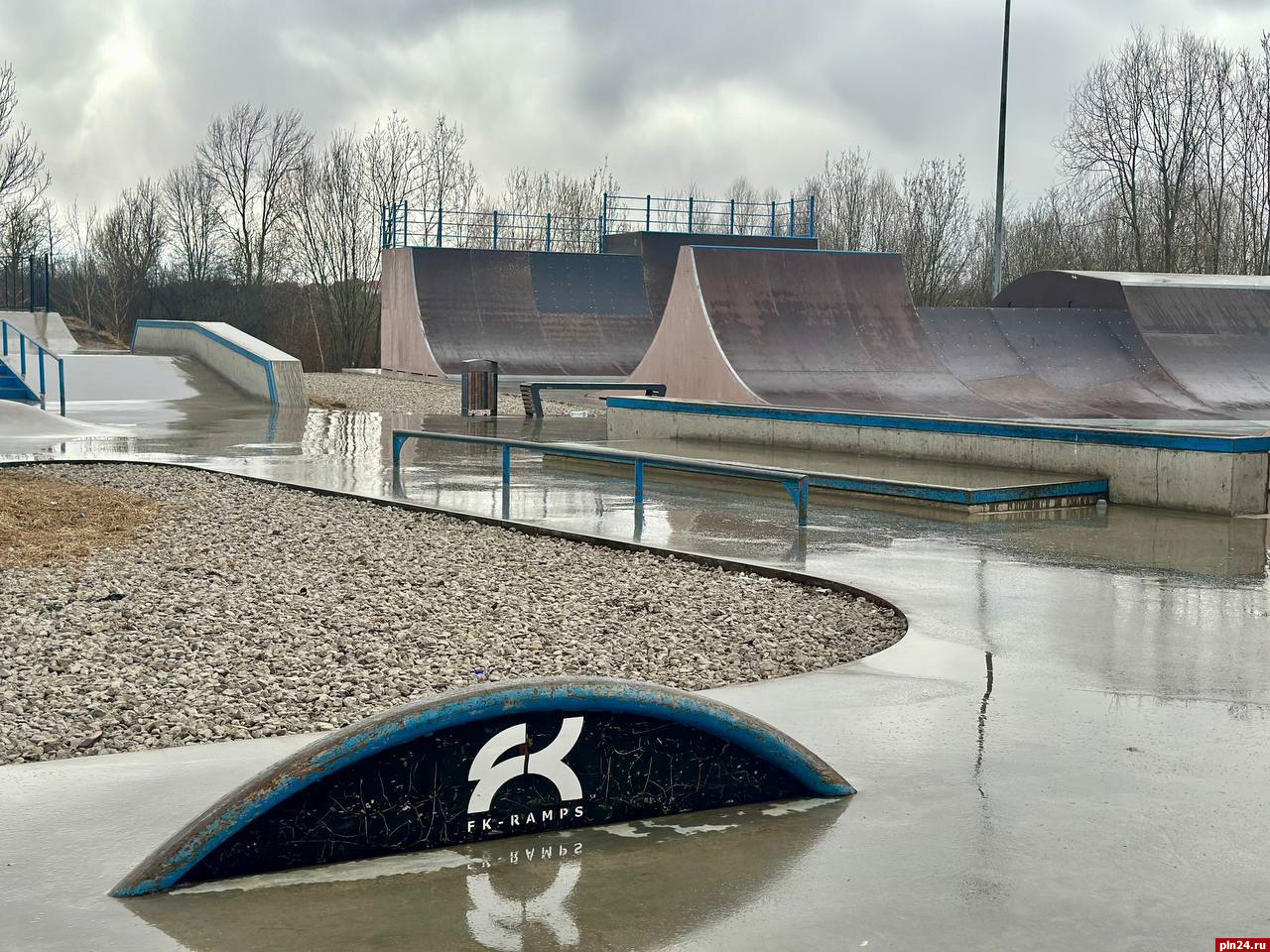 Ремонт скейт-парков проводят в Пскове