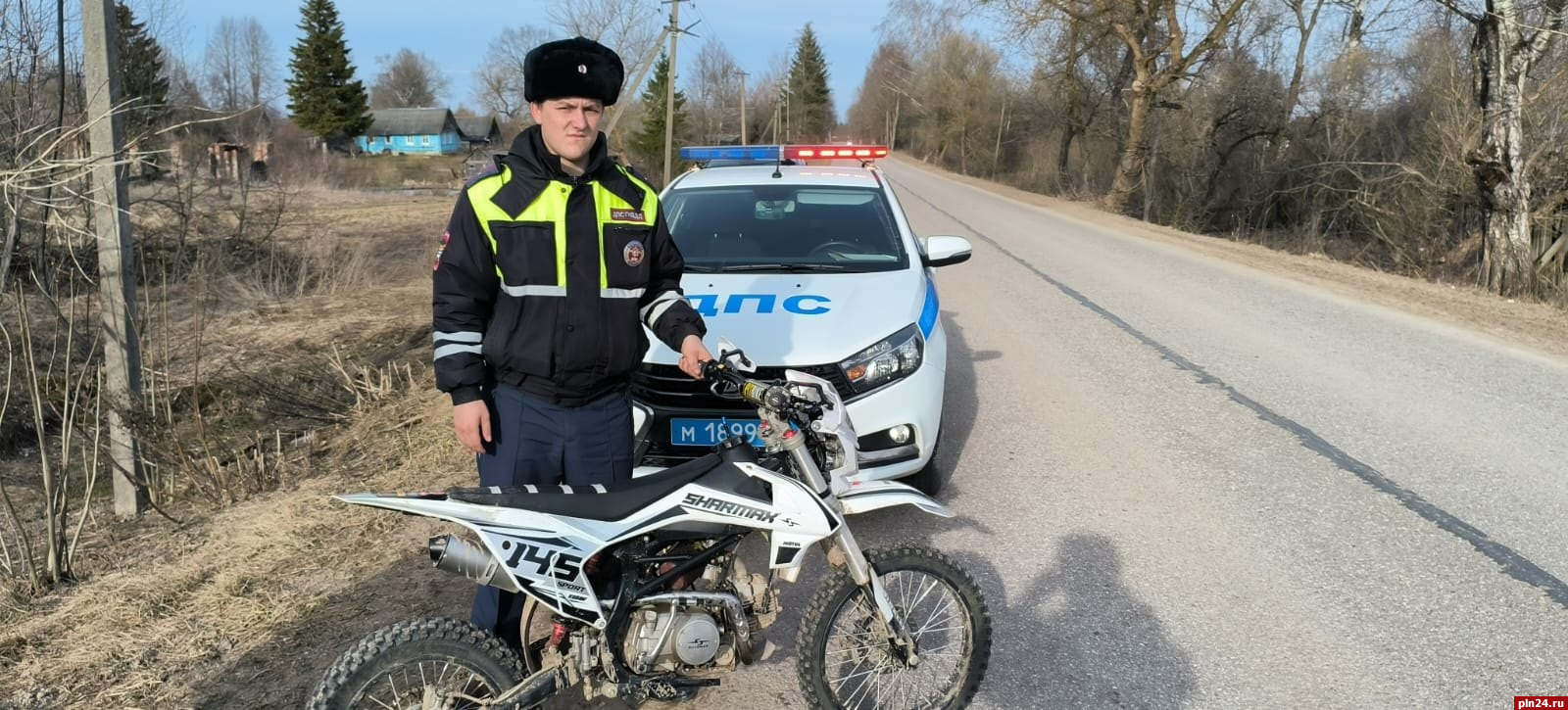 Несовершеннолетний водитель мотоцикла остановлен в Палкинском районе