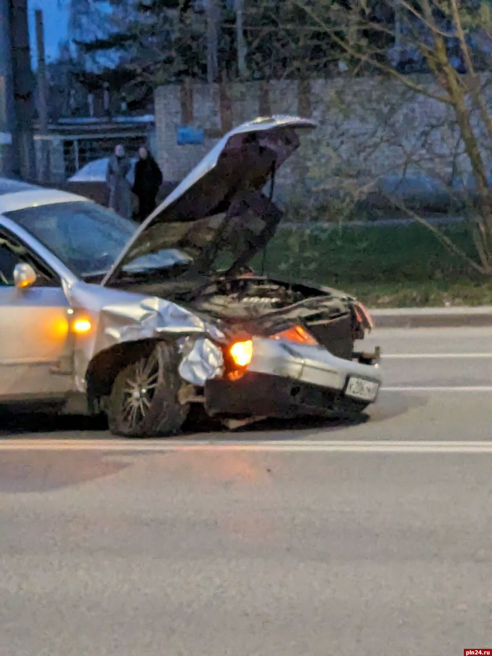 Audi и Haval столкнулись на улице Рокоссовского в Пскове