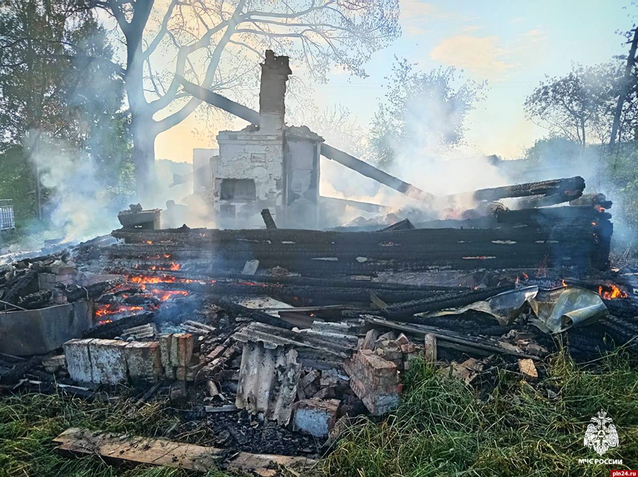 Садовый дом сгорел в Невельском округе из-за короткого замыкания