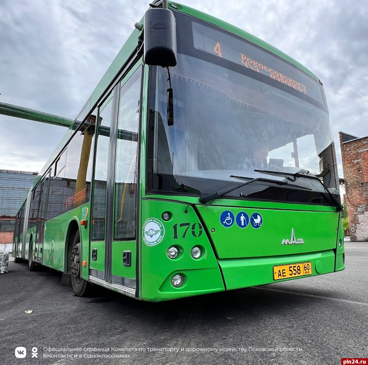 Расписание автобуса №4 изменится в Пскове с 8 июля