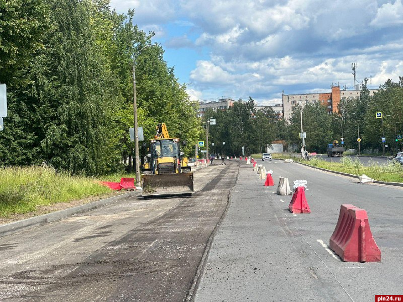 Ограничение движения на проспекте Энтузиастов в Пскове введут до 15 августа